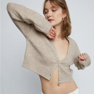 OAK + FORT • Fuzzy Cream Cardigan